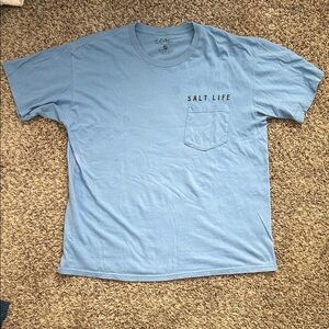 Salt Life Men's Light Blue Pocket Tee
